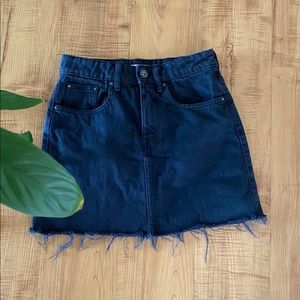 Zara Black Jean Mini Skirt Size XS